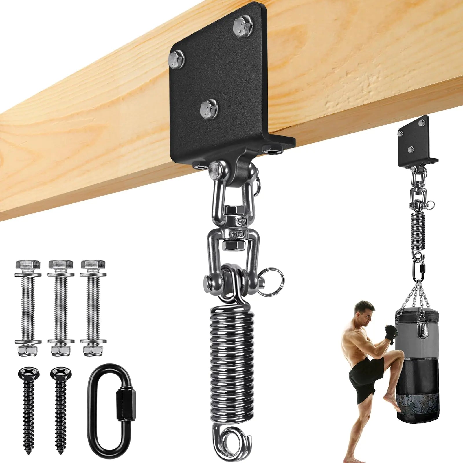 360 Swivel Heavy Bag Hanger with Spring